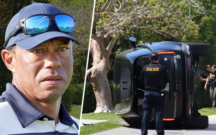 গাড়ি উল্টে দুর্ঘটনা, মদ্যপ সন্দেহে গ্রেপ্তার টাইগার উডস